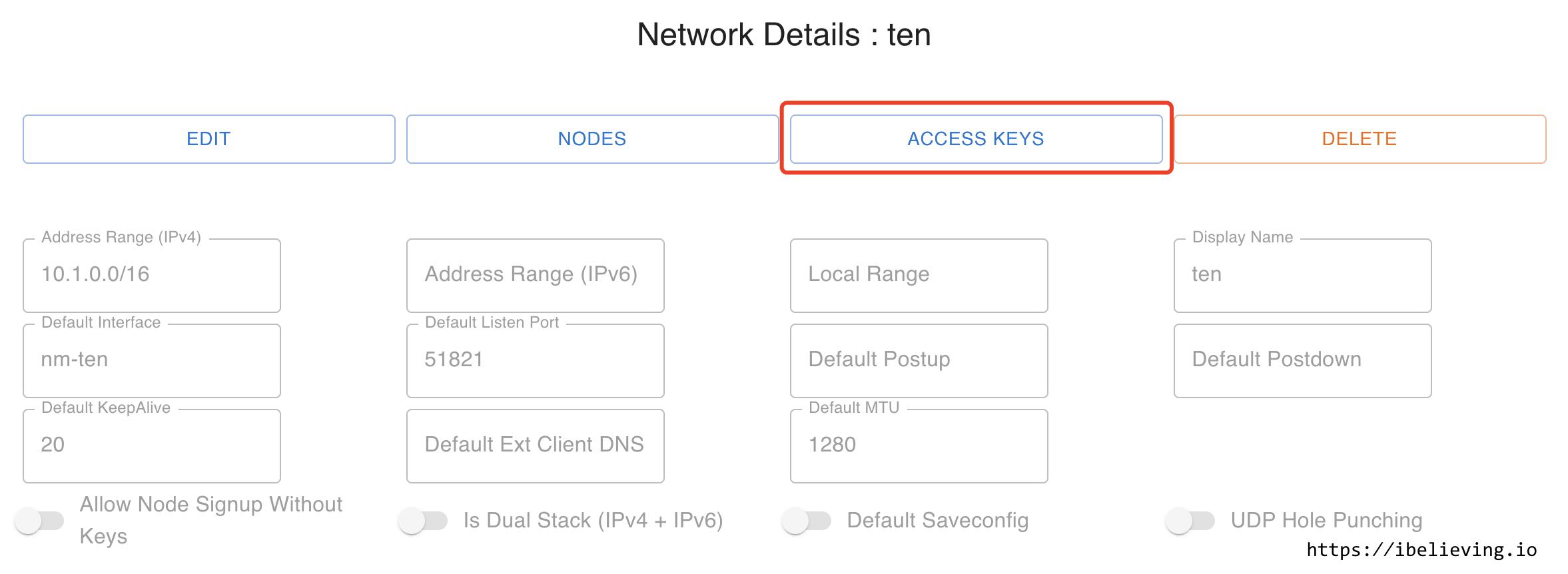 Access Keys